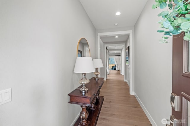 3348 218th St SE, Bothell, WA 98021 - hallway with light wood-style floors and recessed lighting