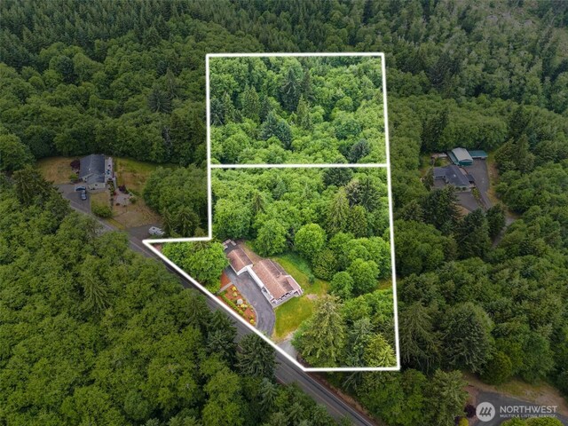158 S Fork Rd, Raymond, WA 98577 - view of property location featuring property parcel outlined