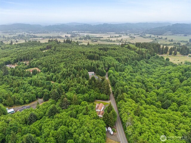 158 S Fork Rd, Raymond, WA 98577 - drone / aerial view of a forest and a mountain backdrop