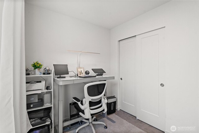 1734 NW 62nd St Unit A, Seattle, WA 98107 - office area featuring carpet floors