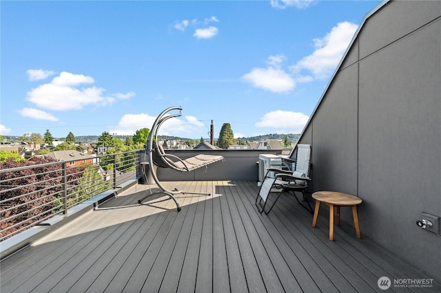 1734 NW 62nd St Unit A, Seattle, WA 98107 - view of wooden deck