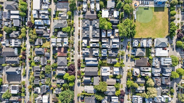 1734 NW 62nd St Unit A, Seattle, WA 98107 - aerial overview of property's location featuring nearby suburban area