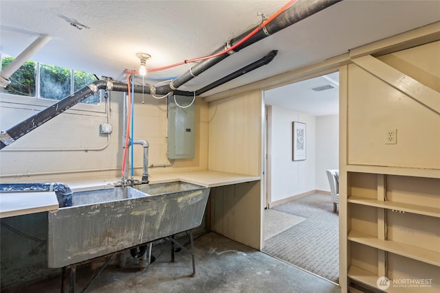 4116 N 39th St, Tacoma, WA 98407 - below grade area with electric panel and a sink