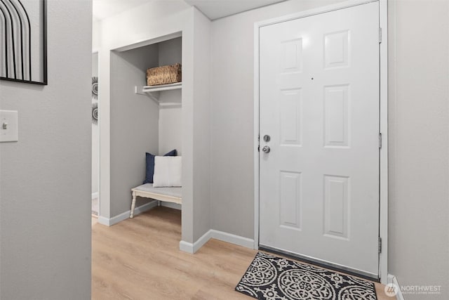 5300 Harbour Pointe Blvd Unit 311B, Mukilteo, WA 98275 - mudroom featuring light wood finished floors and baseboards