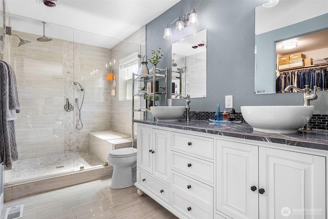 5810 246th St E, Graham, WA 98338 - bathroom with a stall shower and double vanity