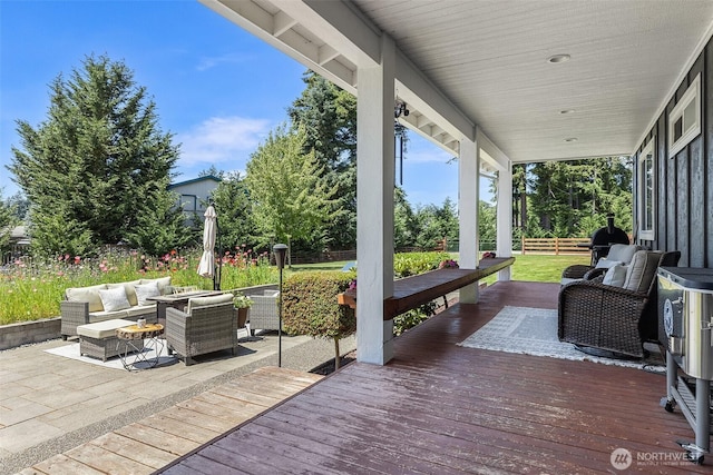 5810 246th St E, Graham, WA 98338 - deck featuring an outdoor living space