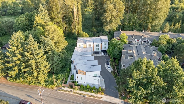 7731 NE 175th St Unit 102, Kenmore, WA 98028 - aerial perspective of suburban area featuring a forest