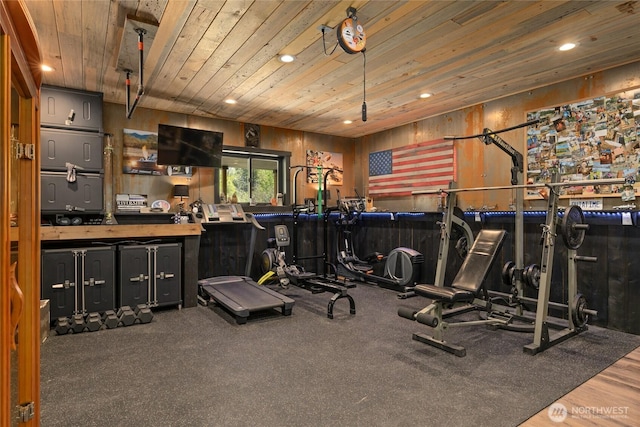 1712 Nelson Siding Rd, Cle Elum, WA 98922 - miscellaneous room featuring wooden ceiling and recessed lighting