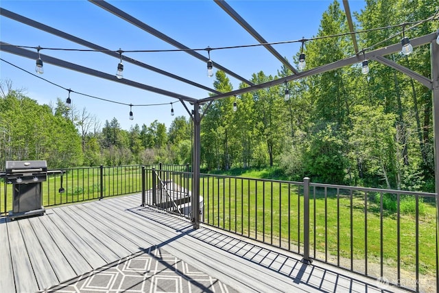 1712 Nelson Siding Rd, Cle Elum, WA 98922 - wooden terrace with a grill and a lawn