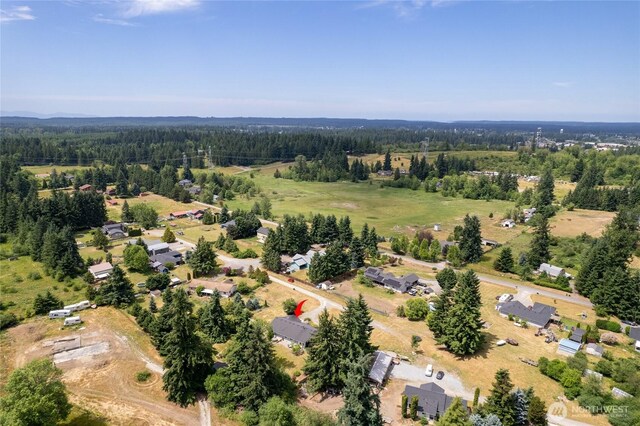 16325 Tareyton Ln SE, Yelm, WA 98597 - aerial overview of property's location featuring a heavily wooded area