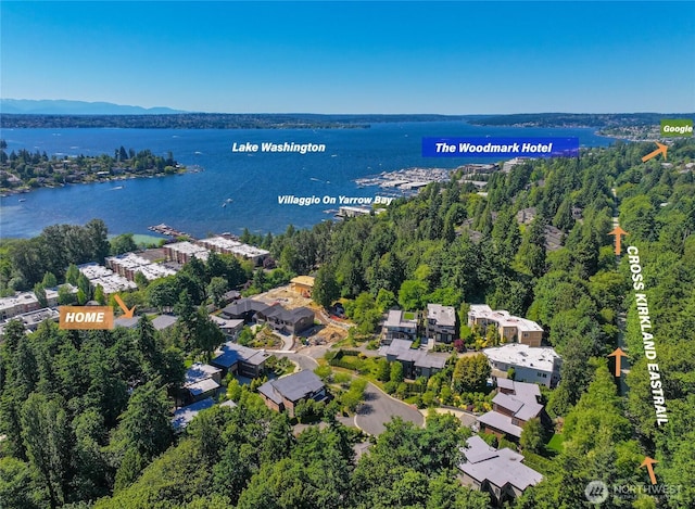 10204NE 43rd St, Kirkland, WA 98033 - drone / aerial view of a nearby body of water