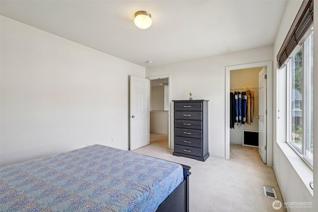 29709 217th Pl SE, Kent, WA 98042 - bedroom with light carpet, multiple windows, a spacious closet, and a closet