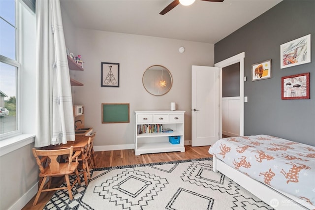 204 Regent Ct, Nooksack, WA 98276 - bedroom featuring wood finished floors and a ceiling fan