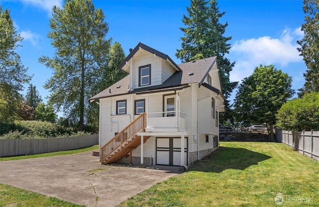 29260 Military Rd S, Federal Way, WA 98003 - rear view of house with stairs, roof with shingles, and a patio area