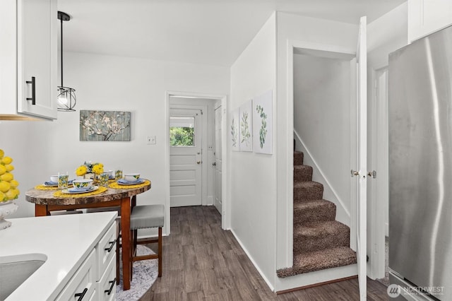 29260 Military Rd S, Federal Way, WA 98003 - foyer entrance featuring dark wood finished floors and stairs