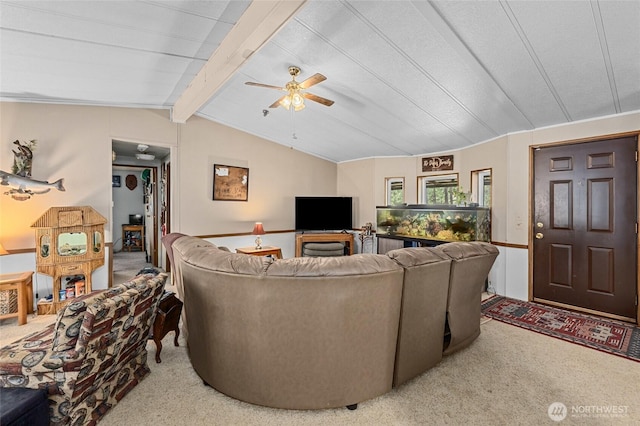45019 Cougi Dr N, Davenport, WA 99122 - living area with carpet flooring and ceiling fan