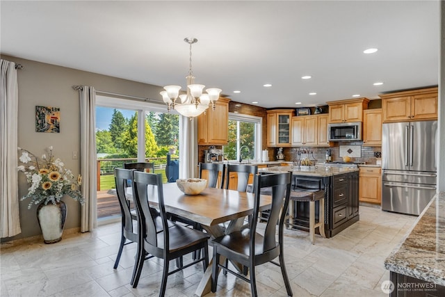 23017 138th Ave E, Graham, WA 98338 - dining area with recessed lighting and a chandelier