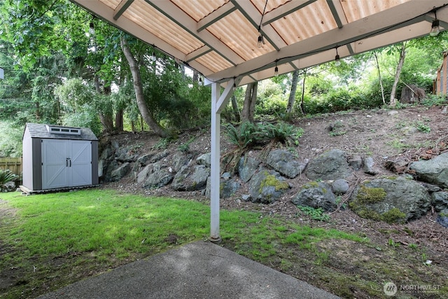 1264 SW Lanyard Loop Unit 2, Oak Harbor, WA 98277 - view of green lawn featuring a storage shed