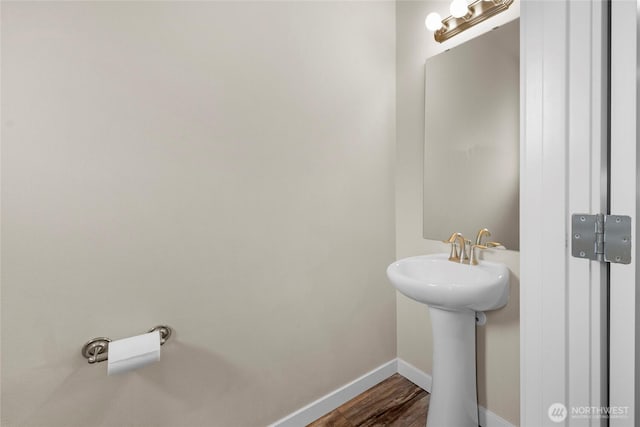 2015 79th St SE, Everett, WA 98203 - bathroom with baseboards and wood finished floors