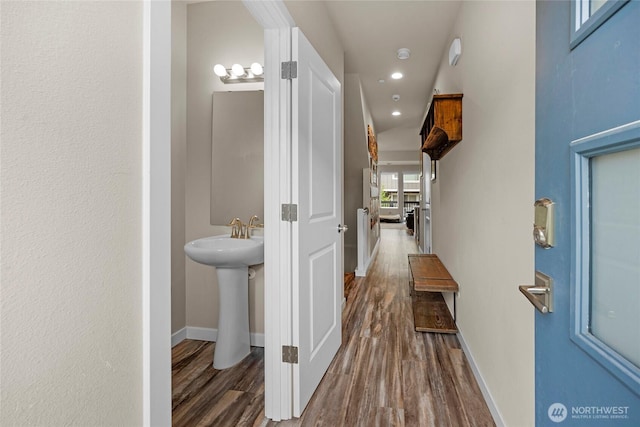 2015 79th St SE, Everett, WA 98203 - corridor with dark wood finished floors and recessed lighting