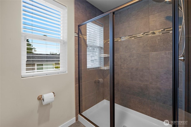 2015 79th St SE, Everett, WA 98203 - bathroom with a shower stall and baseboards