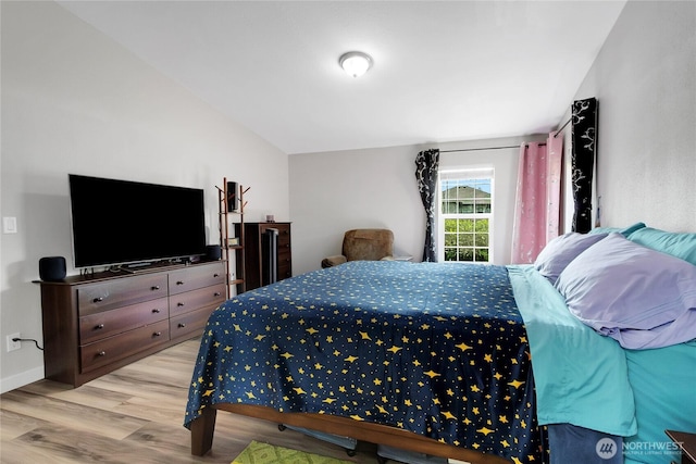 20301 69th St E, Bonney Lake, WA 98391 - bedroom with wood finished floors and vaulted ceiling