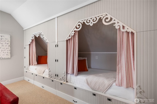 173 Meriweather St, Pacific Beach, WA 98571 - unfurnished bedroom with carpet floors and vaulted ceiling