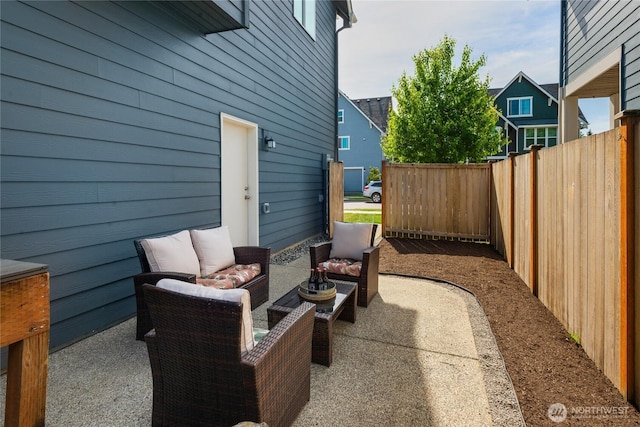 795 NE 2nd St, North Bend, WA 98045 - view of patio with an outdoor hangout area