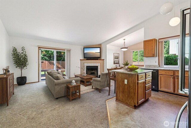21850 SE 271st Pl, Maple Valley, WA 98038 - living room with a fireplace