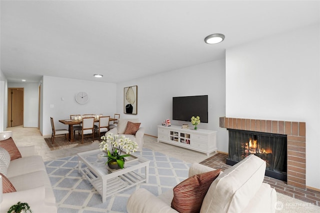 19528 Echo Lake Pl N Unit B202, Shoreline, WA 98133 - living room featuring a fireplace