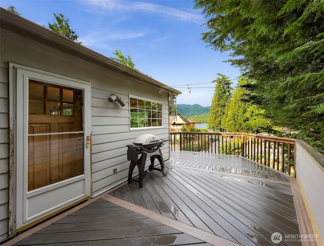 21 Longshore Ln, Bellingham, WA 98229 - wooden terrace featuring a mountain view