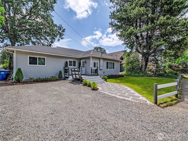 404 Nixon St S, Roy, WA 98580 - ranch-style house with a wooden deck