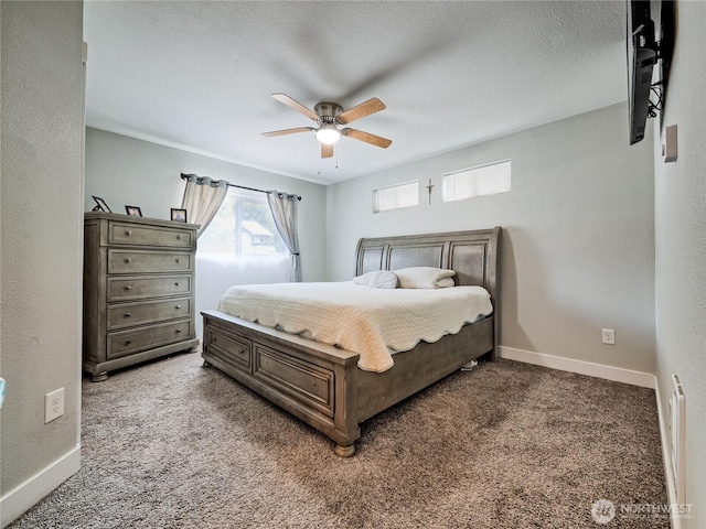404 Nixon St S, Roy, WA 98580 - carpeted bedroom featuring ceiling fan and a textured ceiling