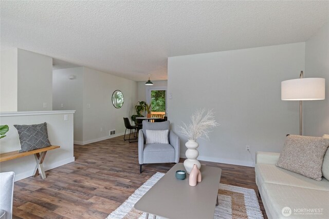 1405 Canyon Ct, Port Orchard, WA 98366 - living room with wood finished floors and a textured ceiling