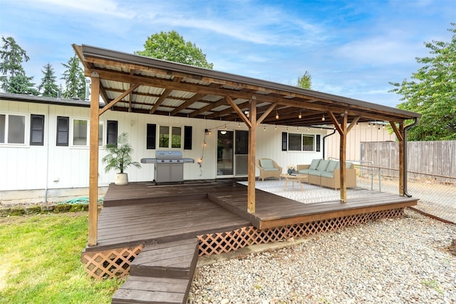 4801 78th St E, Tacoma, WA 98443 - wooden deck with area for grilling