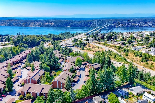 7308 N Skyview Ln Unit I-304, Tacoma, WA 98406 - aerial view of property's location featuring a large body of water and nearby suburban area