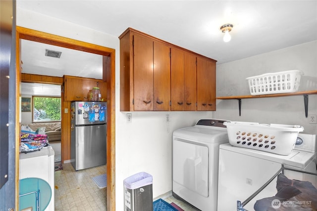 14222 4th Ave SW, Burien, WA 98166 - laundry room featuring washing machine and clothes dryer and cabinet space