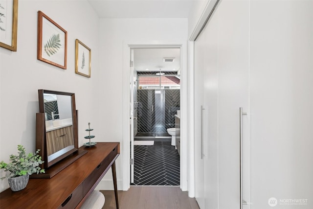 4303 Dayton Ave N Unit E, Seattle, WA 98103 - hall with wood finished floors
