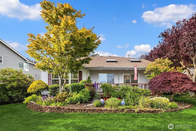 8612 218th St SW, Edmonds, WA 98026 - back of house with a lawn and roof with shingles