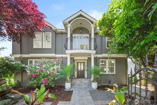 3505 W 43rd Ave, Seattle, WA 98199 - view of front of house with a balcony and brick siding