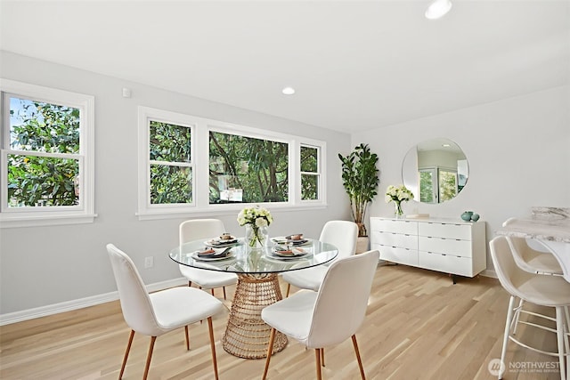 3505 W 43rd Ave, Seattle, WA 98199 - dining room featuring light wood-style floors and recessed lighting