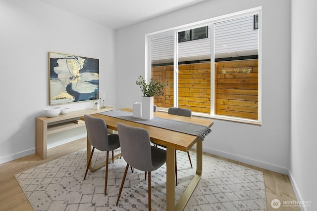 9021A 13th Ave NW, Seattle, WA 98117 - dining space with baseboards and light wood-style floors