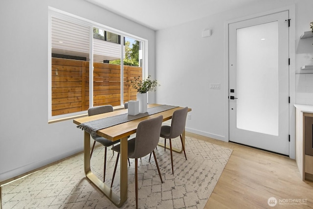 9021A 13th Ave NW, Seattle, WA 98117 - dining room with light wood finished floors and baseboards