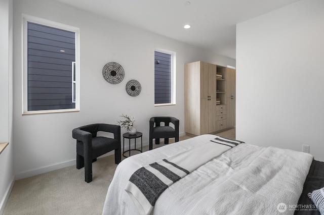 9021A 13th Ave NW, Seattle, WA 98117 - carpeted bedroom with baseboards and recessed lighting