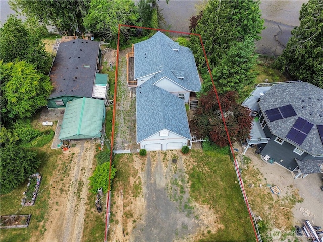 19517 Whiteman Cove Rd SW, Longbranch, WA 98351 - view from above of property featuring property parcel outlined