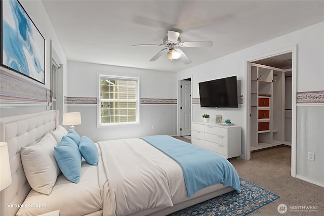 19517 Whiteman Cove Rd SW, Longbranch, WA 98351 - carpeted bedroom featuring a ceiling fan