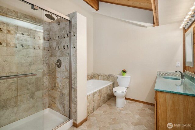 7717 252nd Ave NE, Redmond, WA 98053 - bathroom with a shower stall, vanity, and a garden tub