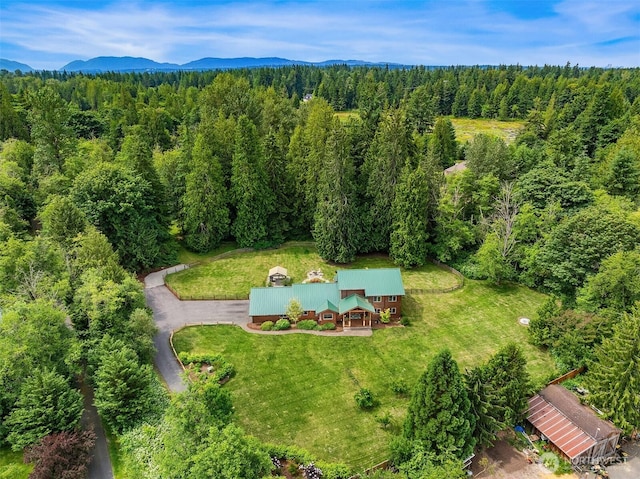 7717 252nd Ave NE, Redmond, WA 98053 - view of subject property featuring a heavily wooded area and a mountain backdrop