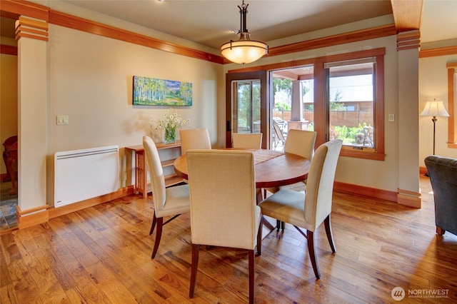 512 May St, Twisp, WA 98856 - dining room with baseboards and light wood-style flooring