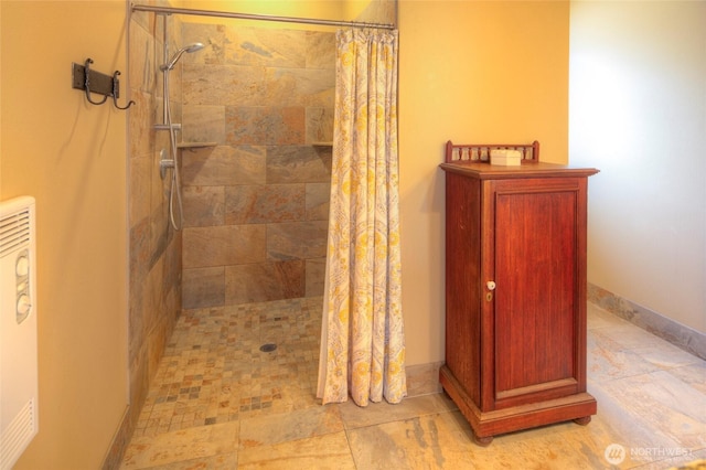 512 May St, Twisp, WA 98856 - full bathroom with a tile shower and stone finish flooring